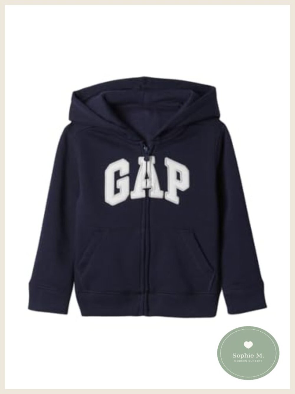 Full Zip Hooded Fleece Hoodie with Kanga Pockets and Banded Cuffs